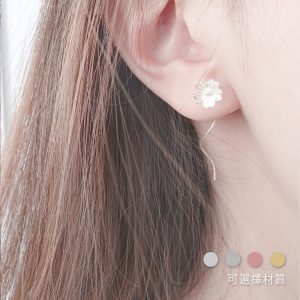 〖 花見 〗櫻花925純銀耳環
